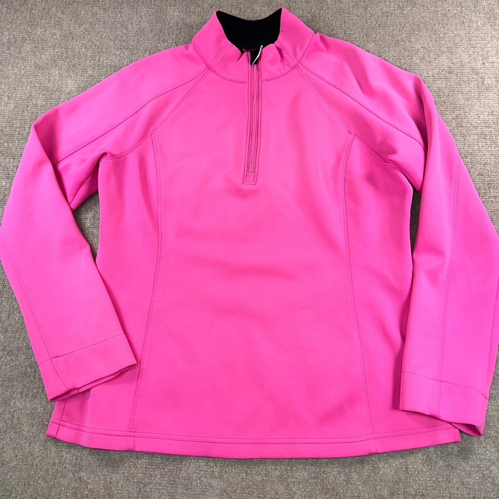 Zero Restriction Pink Quarter Zip Golf Pullover Mock Neck Active Top Womens M